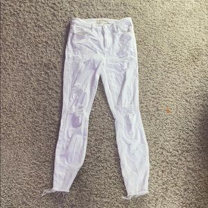 white pacsun midrise skinniest ankle jeans size 26